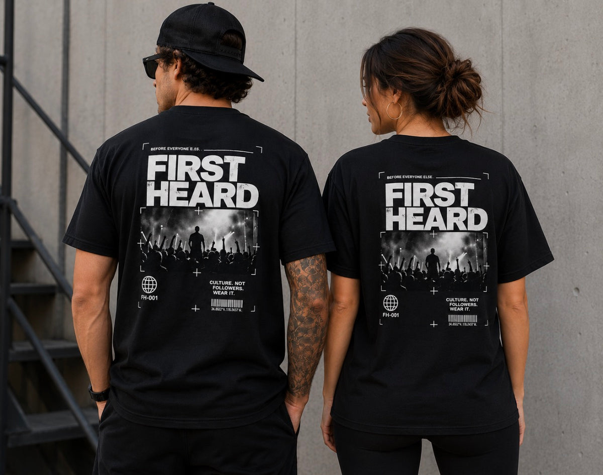 First Heard FH-001 Heavyweight Tee — Black